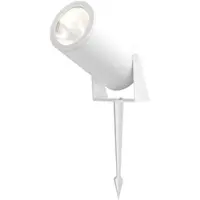 Maytoni LED-Erdspießstrahler Bern, weiß, Aluminium, IP65 Bern, weiß / opal, Aluminium