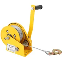 Gistuch Handkurbelwinde, 30 m Seil, 1200 Pfund, manuell, mit 2-Wege-Auto-Lock-Bremse für Bootsanhänger, LKW