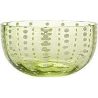 Zafferano Perle Schalen-Set, 6-teilig, Apfelgrün, handgefertigtes Glas, elegantes Design für moderne Tische, hochwertige Perle 6X Kollektion.