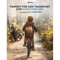 OEM XXL Jumbo Fahrradanhänger - groß für Kinderfahrräder - mit Regenschutz