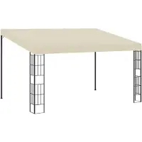 Syfax Wand-Pavillon 3x4 m Creme Stoff