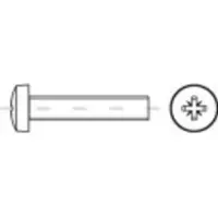 Toolcraft TO-5374869 Linsenschrauben M2,5 6 mm Kreuzschlitz Phillips Edelstahl A2 1000 St.