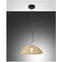 FABAS LUCE Pendelleuchte Diamond E27 Ø420mm Schwarz Bernstein, Italy