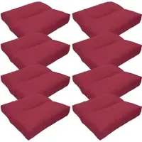 NYVI Loungekissen SunLounge Outdoor 50x50 cm Beere 8er Set - Wasserabweisend, Schmutzabweisend, Bequem, für Stühle, Bänke, Boden
