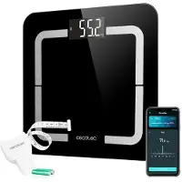 Cecotec Surface Precision Smart Healthy, Elektronische Personenwaage, 180 kg, Schwarz, 5 kg, kg, lb, Rechteck