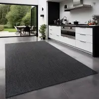 TT Home Teppich Für Outdoor Wetterfest Küchenteppich Balkon Terrasse Unifarbenes Design Modern Größe 160 cm Rund