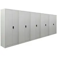 Proregal Mega Deal 5x Flügeltürenschrank ELEPHANT Metall Aktenschrank abschließbar 180x80x40cm Stahl 4 Ebenen Stahlschrank Lichtgrau