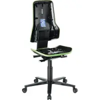 BIMOS Arbeitsstuhl Neon 2, mit Rollen, ESD, Permanentkontakt, grün