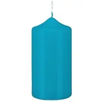 Kopschitz Kerzen Stumpen Kerzen Ocean Blau 30 x Ø 6 cm, 6 Stück getauchte Stumpenkerzen mit Spitzkopf in RAL Qualität