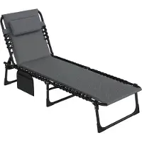 Outsunny - Sonnenliege - 189Lx68Wx36Hcm - Dunkelgrau