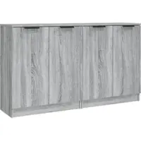 Helloshop26 Buffet Sideboard Kommode Kleiderschrank Aufbewahrungsmöbel Organizer für Küche Wohnzimmer Lounge 2er-Set Sonoma 60 x