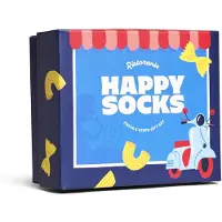 Happy socks Socken 2er-Pack Pasta & Scooter Socks Gift Set Unisex Navy-Schuhgröße 41 - 46