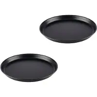 Aps 67455 Pizzaform rund (2er-Set) √ò 32/30,3 x 2,5 cm - Pizzablech aus Blaublech, zum professionellen Pizzabacken