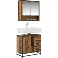 vidaXL Badezimmerschrank Altholz 65 x 33 x 60 cm Holzwerkstoff