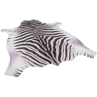 Pergamon Kunstfaser Teppich Zebra Schwarz Weiss, Größe:125x160 cm