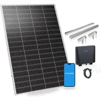 Sunshare Ray Lite Set mit Halterung 200 W Mini-Balkonkraftwerk – N-TOPCon Modul, Plug & Play