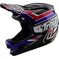 Troy Lee Designs D4 Polyacrylite MIPS Helm, Linear, black, XL | 60-61cm