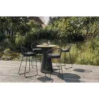 Niehoff Acore Stehtisch Teak/Aluminium Ø80 cm