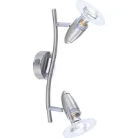 Globo Lighting Globo Frances I STRAHLER nickel matt,chrom, Kunststoff, 2xE14 R50; 54120-2