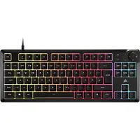Corsair K55 CORE TKL RGB, Kabelgebunden, USB, Membran Key Switch, QWERTY, RGB-LED, Schwarz
