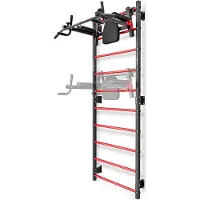 Marbo-sport Marbo Sport Set MHU1 | Sprossenwand zur Wandmontage 230 x 81 cm MH-U204 + multifunktionelle Klimmzugstange für die Wandmontage (2in1) MH-U205