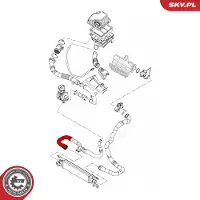 ESEN SKV Ladeluftschlauch 24skv544 links für Opel