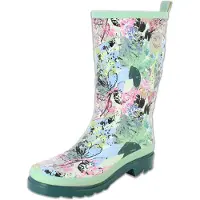 Beck Damen Regenstiefel mint mit bunten Blumen 39
