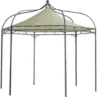 FRG Pavillon Modena 6-eckig mit Dach ecru D:320cm