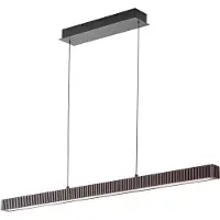 LUCANDE LED-Hängeleuchte Emara, holz dunkel, Eiche, CCT