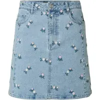 Pieces Pcflora Hw Kurzer Jeansrock | Blau | XL