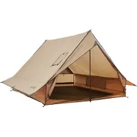 Vevor Campingzelt, 2-Personen-Kabinenzelt mit Ofenanschluss & Stangen, wasserdichte Winterzelte mit Bodenmatte, tragbare 4-Jahreszeiten-Zelte zum Wandern, Angeln, Jagen & Rucksackreisen