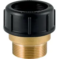 Geberit GE PE Stutzen, d 50mm, R 1 1/2 Außengewinde, mit Verschraubung, 359309, 1 Stk.