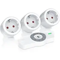 Bearware Funksteckdosen-Set für den Innenbereich 3x Funksteckdosen + Fernbedienung / max. 25m