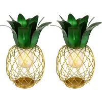 Globo Lighting 2x LED Solarleuchte, Deko, Ananas, IP44, H 28 cm