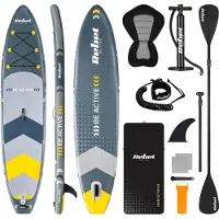 Rebel RBA-4501 SUP-Paddleboard mit Zubehör, 350 cm, 140 kg, grau