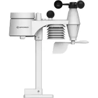 Bresser Außensensor 8-in-1 für kompatible Wetterstation, misst Temperatur Wind Regen UV WBGT, 150 m Reichweite, wasserdicht