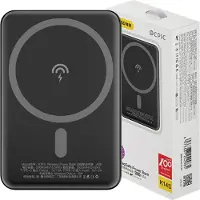Dudao wireless powerbank MagSafe 5000mAh black K14S, 5000 mAh, Kabelloses Aufladen, 10 W, Schwarz
