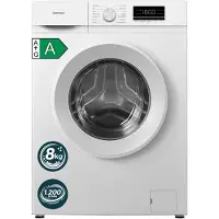 Homex Waschmaschine 8kg, Frontlader - 1.200 U/Min, AquaStop, Inverter Motor, 14 Programme, leise 74 dB, weiß, WF812K1A-W