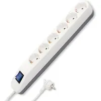 REV ICE-Line Design Steckdosenleiste 6-fach Schalter Schutzkontakt versch Farben Farbe: Weiß