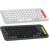 Logitech POP ICON KEYS, Mini, Kabellos, Bluetooth, Scherenschalter, QWERTZ, Graphit