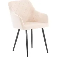 CLP Esszimmerstuhl Shila Gesteppt beige Material Samt