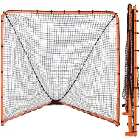 SucceBuy Lacrosse-Tor, 6' x 6' Lacrosse-Netz, zusammenklappbares tragbares Lacrosse-Trainingsgerät für den Garten, Trainingsnetz mit Stahlrahmen, schnell und einfach aufzubauendes Lacrosse-Tor