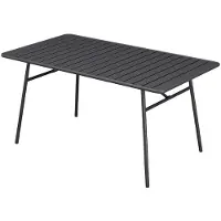 Vente-unique Gartentisch - L. 200 cm - Metall - Anthrazitgrau - MIRMANDE von MYLIA