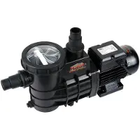 Mauk Schwimmbadpumpe 320 W – selbstansaugende Poolpumpe mit Vorfilter, 7.500 l/h Förderleistung, IPX4, für Sandfilteranlage, 32/38 mm Anschluss