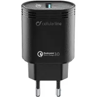 Cellularline USB Charger 18W - Huawei, Xiaomi, Wiko, Asus and other smartphone, Drinnen, AC, Weiß