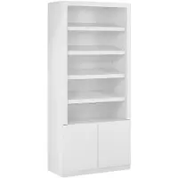Vente-unique Schuhschrank mit 5 Nischen, 2 Türen und LED-Beleuchtung aus MDF - Weiß - DOLMINA