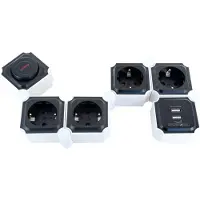 Schwaiger STFL3415 Flexible Steckdosenleiste 6-Fach Steckdose USB-Anschluss Mehr