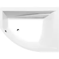 Polysan TANDEM R asymmetrische Badewanne 170x130x50cm, rechts, weiß
