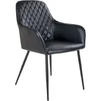 Ebuy24 Hasse Esszimmerstuhl schwarz PolyurethanKunstleder.