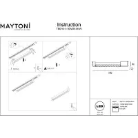Maytoni Langfeldleuchte für Einphasen-Schienensystem UNITY Points Rot LED incl. Weiß aus Aluminum und Kunststoff 10W für Küche, Schlafzimmer, Wohnzimmer, Esszimmer, Lobby